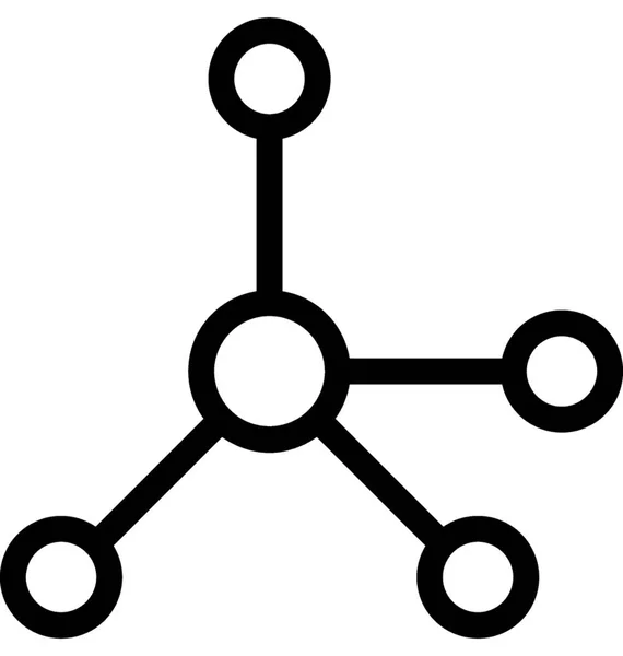 Molekula Vektor Line Ikon — Stock Vector