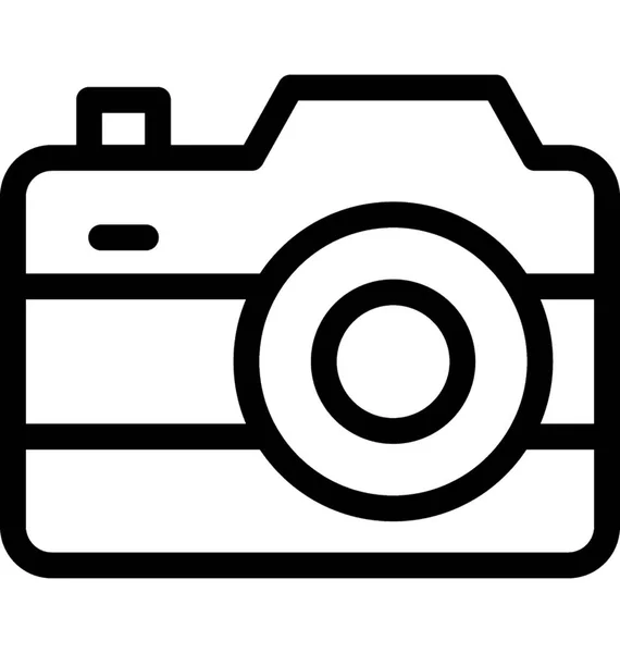 Ícone Linha Vetor Câmera — Vetor de Stock
