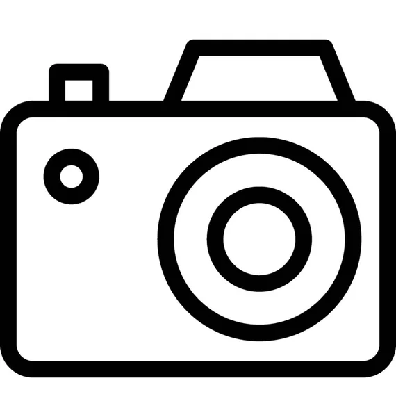 Camera Vector Line Icon — Stock Vector