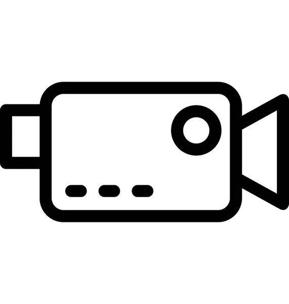Διάνυσμα Γραμμή Εικονίδιο Της Βιντεοκάμερας — Διανυσματικό Αρχείο