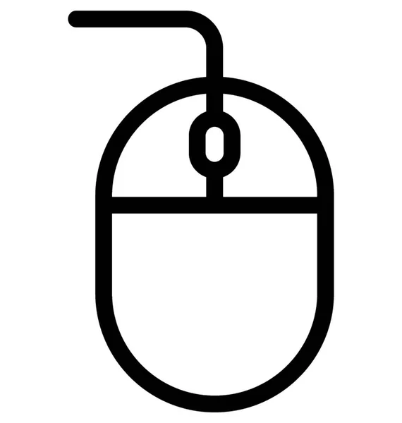 Значок Векторной Линии Мыши Компьютера — стоковый вектор