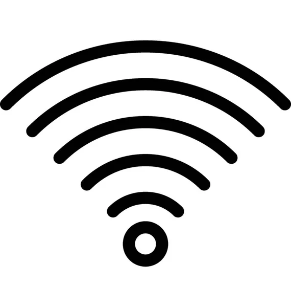 Sinais Wifi Vector Line Ícone — Vetor de Stock