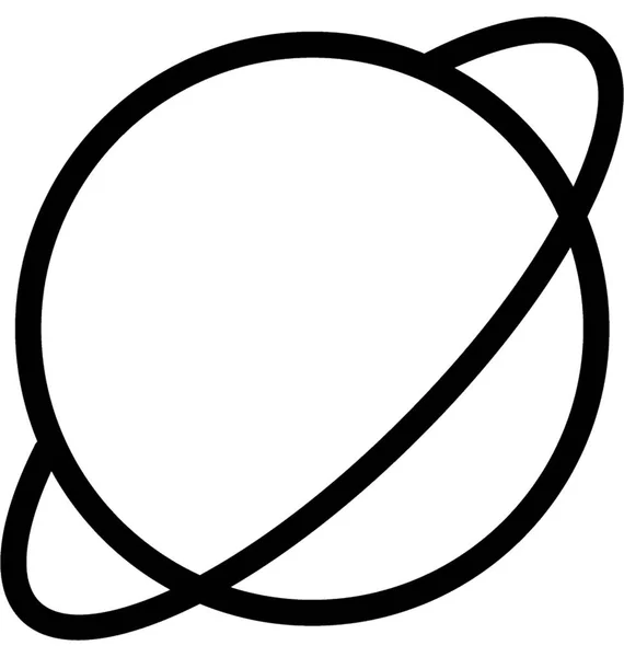 Planet Vector Line Icon — Stock Vector