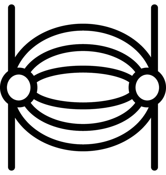 Atomvektorzeilen Symbol — Stockvektor