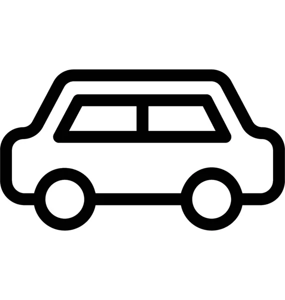 Ikona Linii Wektora Samochodu — Wektor stockowy