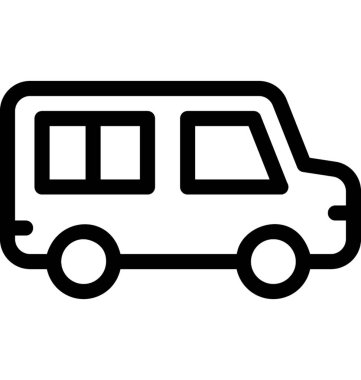 bus vektör çizgisi simgesi