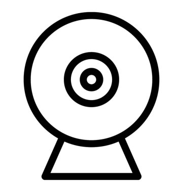 Webcam vektör satırı simgesi
