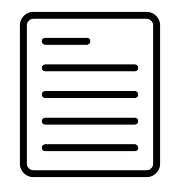 belge vektör çizgisi simgesi