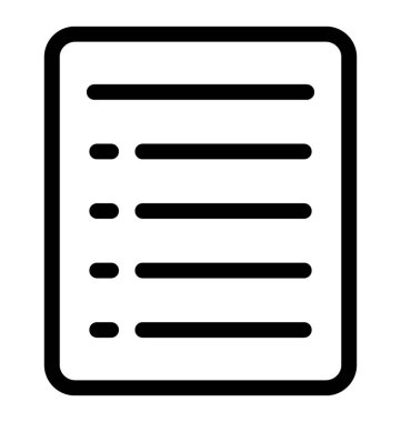 Kontrol listesi vektör çizgisi simgesi