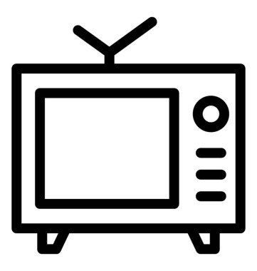 TV vektör satırı simgesi