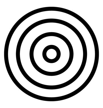 Bullseye vektör satırı simgesi