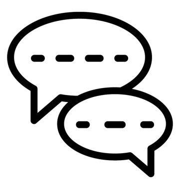 Sohbet vektör satırı simgesi