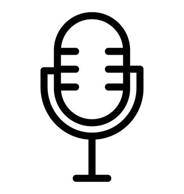 mic vektör çizgisi simgesi