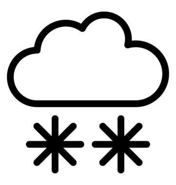 Kar düşen vektör satırı simgesi