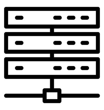 sunucu vektör çizgisi simgesi