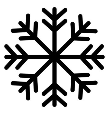 Kar tanesi vektör satırı simgesi