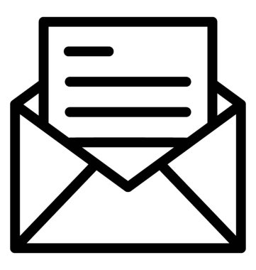 E-posta vektör satırı simgesi