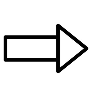 Doğru vektör satırı simgesi