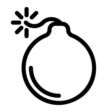 Bomba vektör satırı simgesi