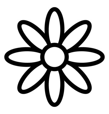 Ayçiçeği vektör satırı simgesi