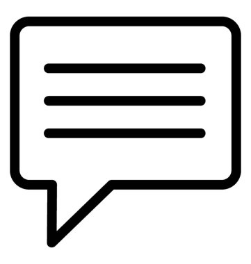 Sohbet vektör satırı simgesi