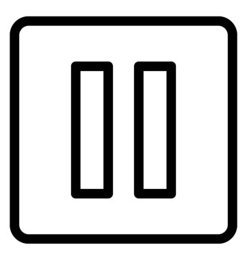 Duraklat vektör satırı simgesi