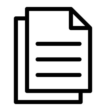 belge vektör çizgisi simgesi