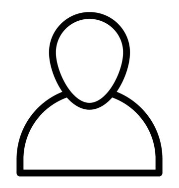 Profil vektör satırı simgesi