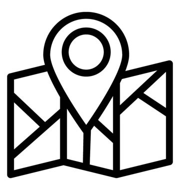 GPS vektör satırı simgesi