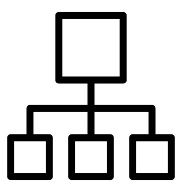 hiyerarşi vektör çizgisi simgesi