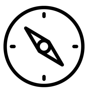 Pusula vektör satırı simgesi