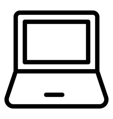 dizüstü bilgisayar vektör çizgisi simgesi