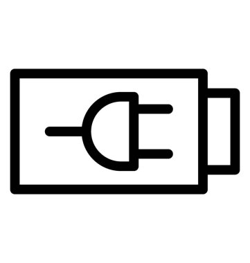 pil vektör çizgisi simgesi