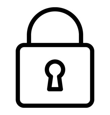 Kilit vektör satırı simgesi