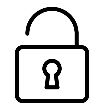 Vektör satırı simgesi kilidini