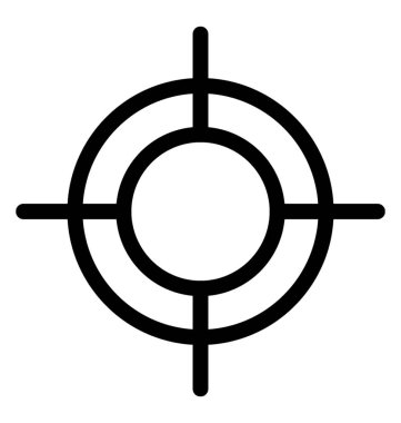 Crosshair vektör satırı simgesi