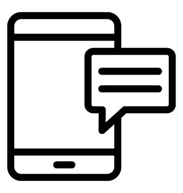 SMS vektör satırı simgesi