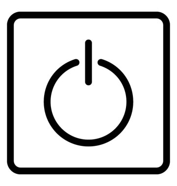 Güç düğmesi vektör satırı simgesi