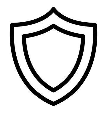 Kalkan vektör satırı simgesi