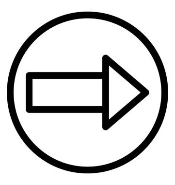 Doğru vektör satırı simgesi