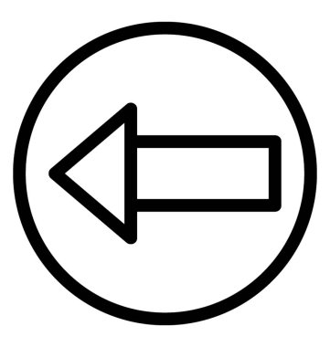 Ok vektör satırı simgesi