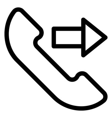 Giden arama vektör satırı simgesi