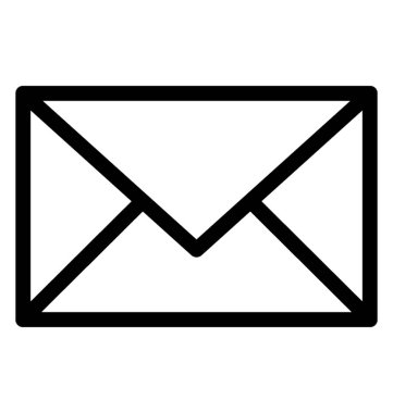 Zarf vektör satırı simgesi