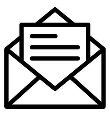 E-posta vektör satırı simgesi