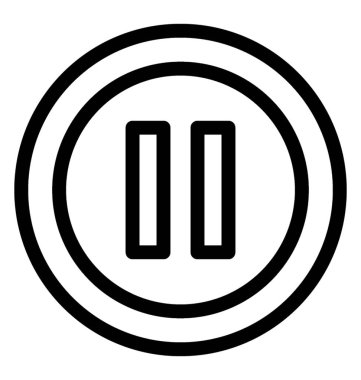 Duraklat vektör satırı simgesi