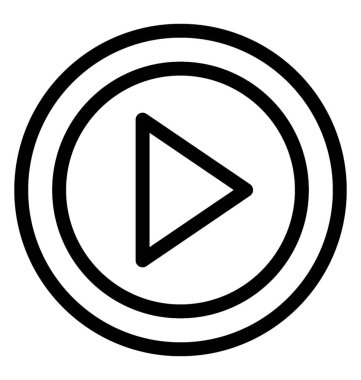 Düğme vektör hat simgesi oynamak