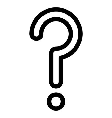 Soru işareti vektör satırı simgesi