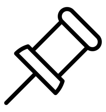 PIN vektör satırı simgesi itmek