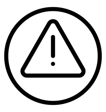 Uyarı vektör satırı simgesi