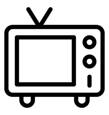 TV vektör satırı simgesi